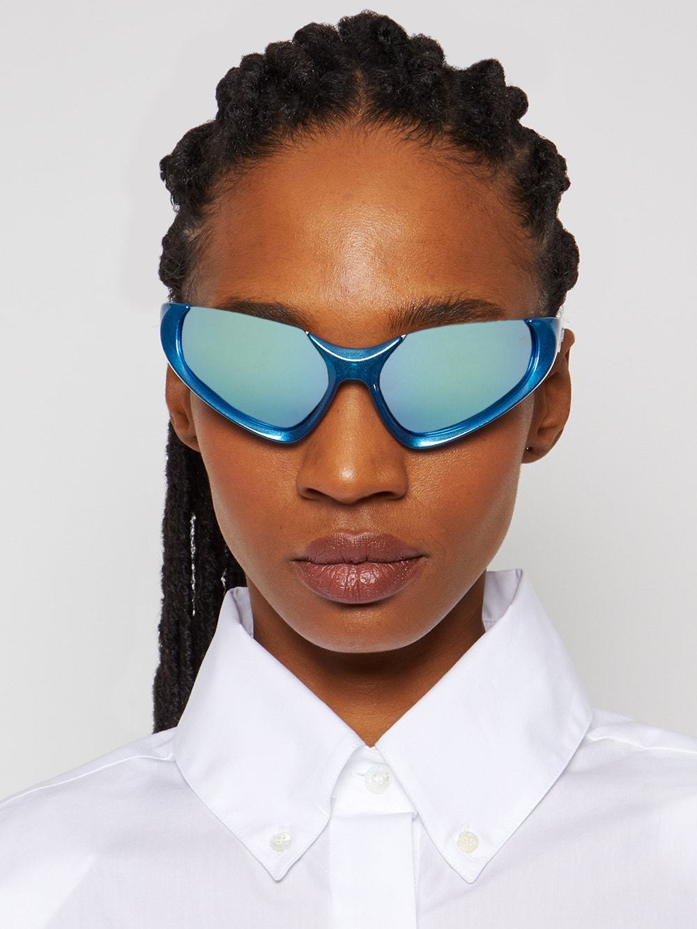 Balenciaga Xpander Cat-eye Frame Sunglasses In Blue