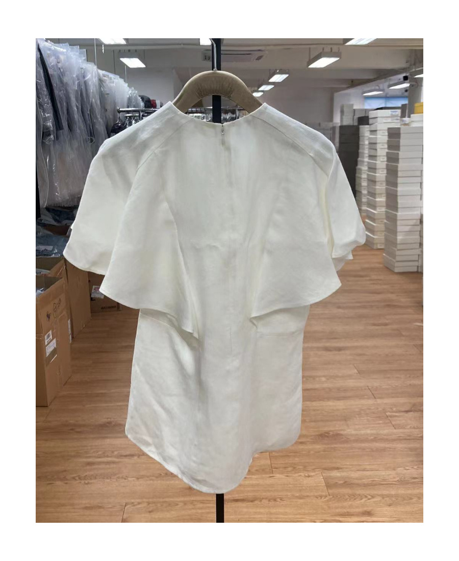 Chloé Lotus Leaf Sleeve Blouse In White