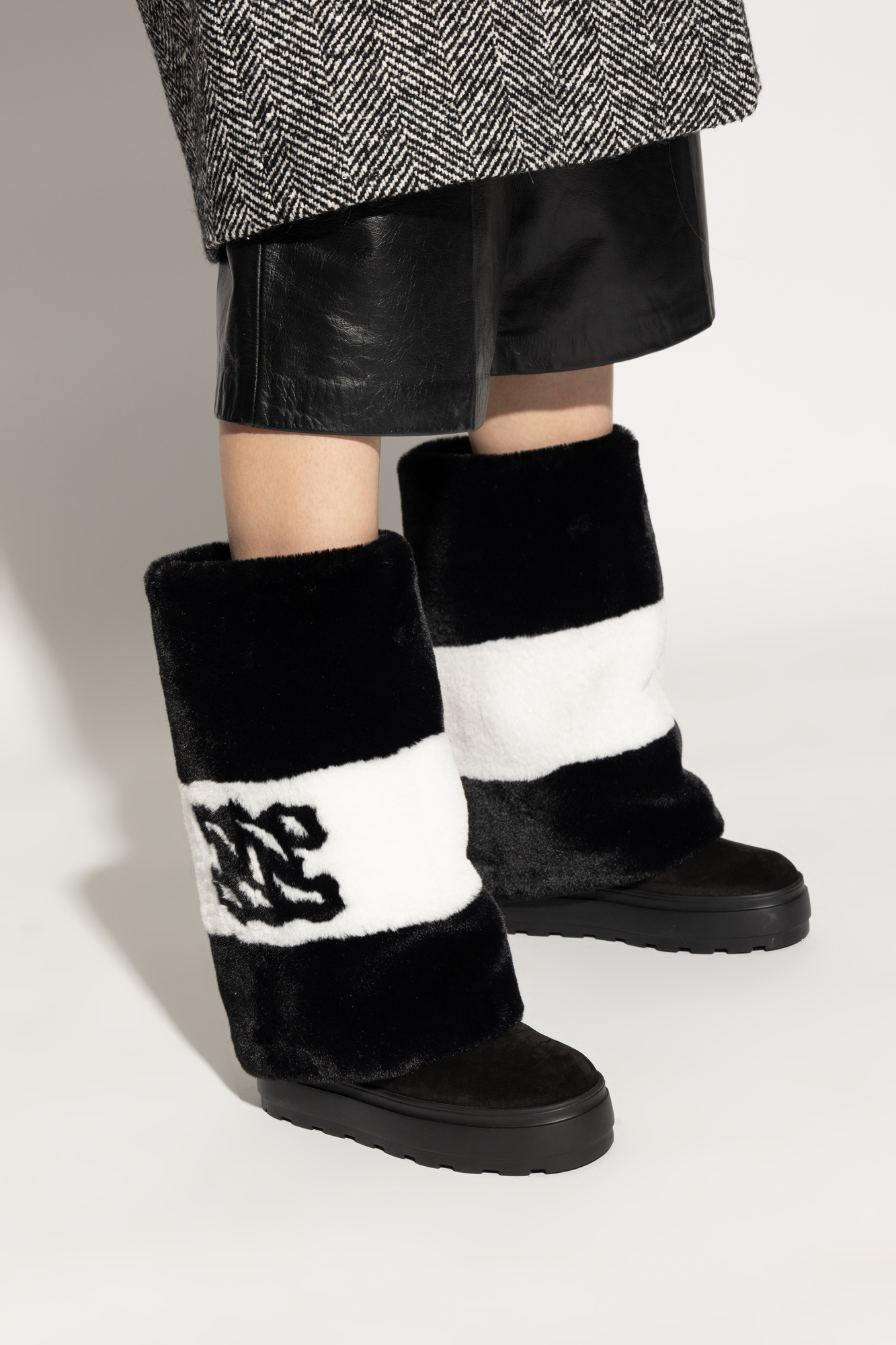 Casadei Logo-embroidered Boots In Black
