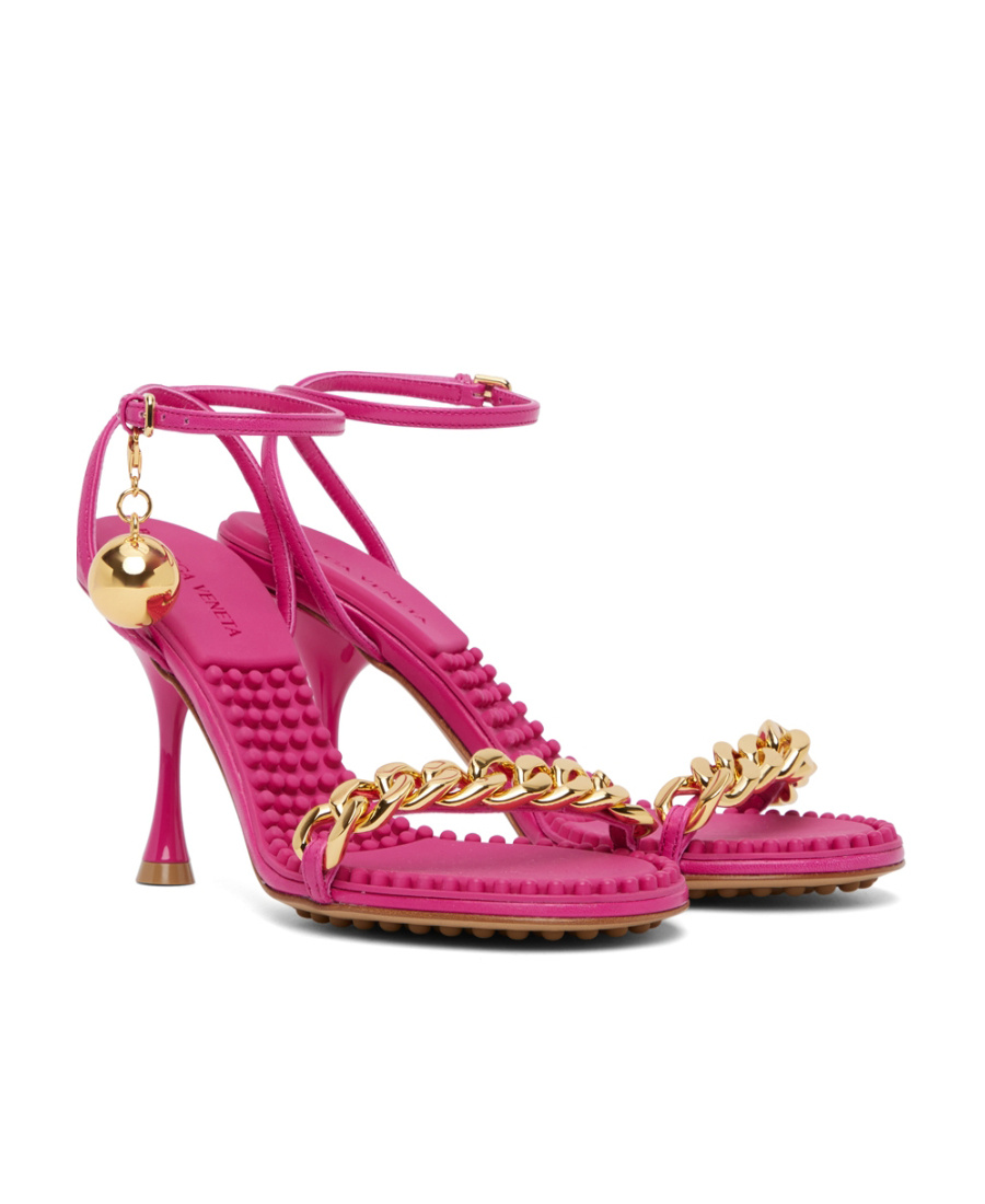BOTTEGA VENETA LOGO HIGH-HEELED SANDALS
