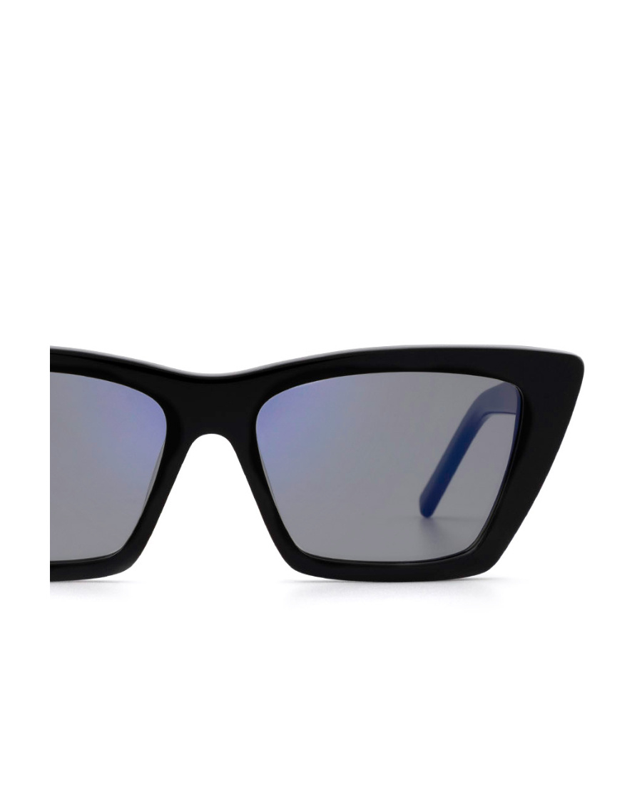Saint Laurent Black Square Design Sunglasses In Black