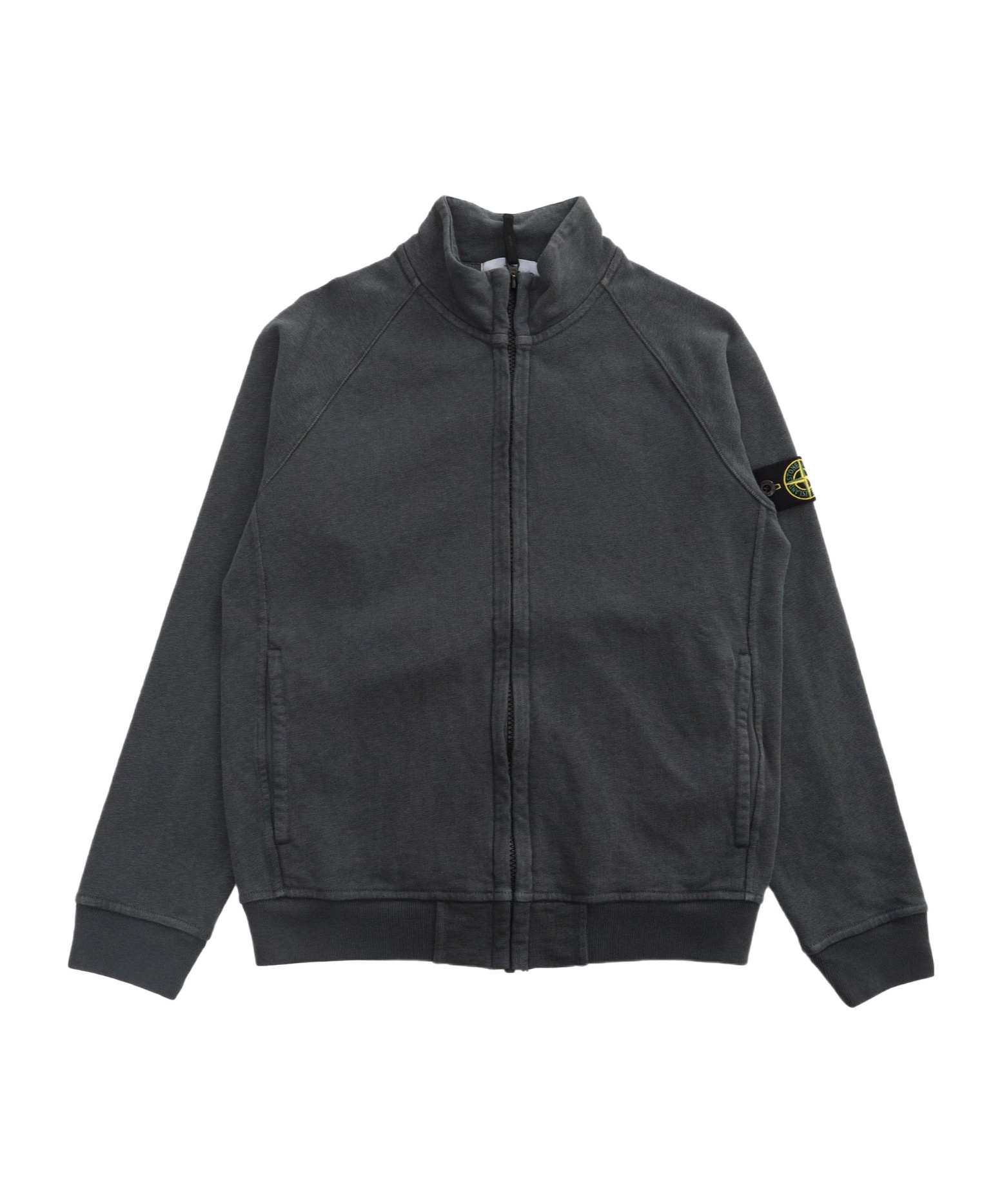 Stone Island Compass-badge Cotton Sweatshirt In Black