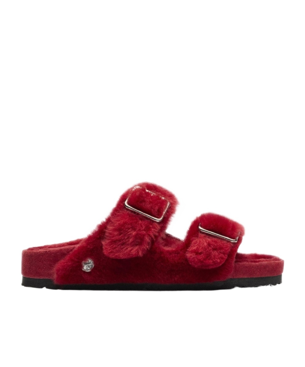 Birkenstock Shearling Sandals In Red