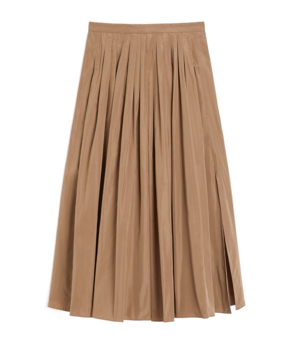 Max Mara Pleated Taffeta Skirt