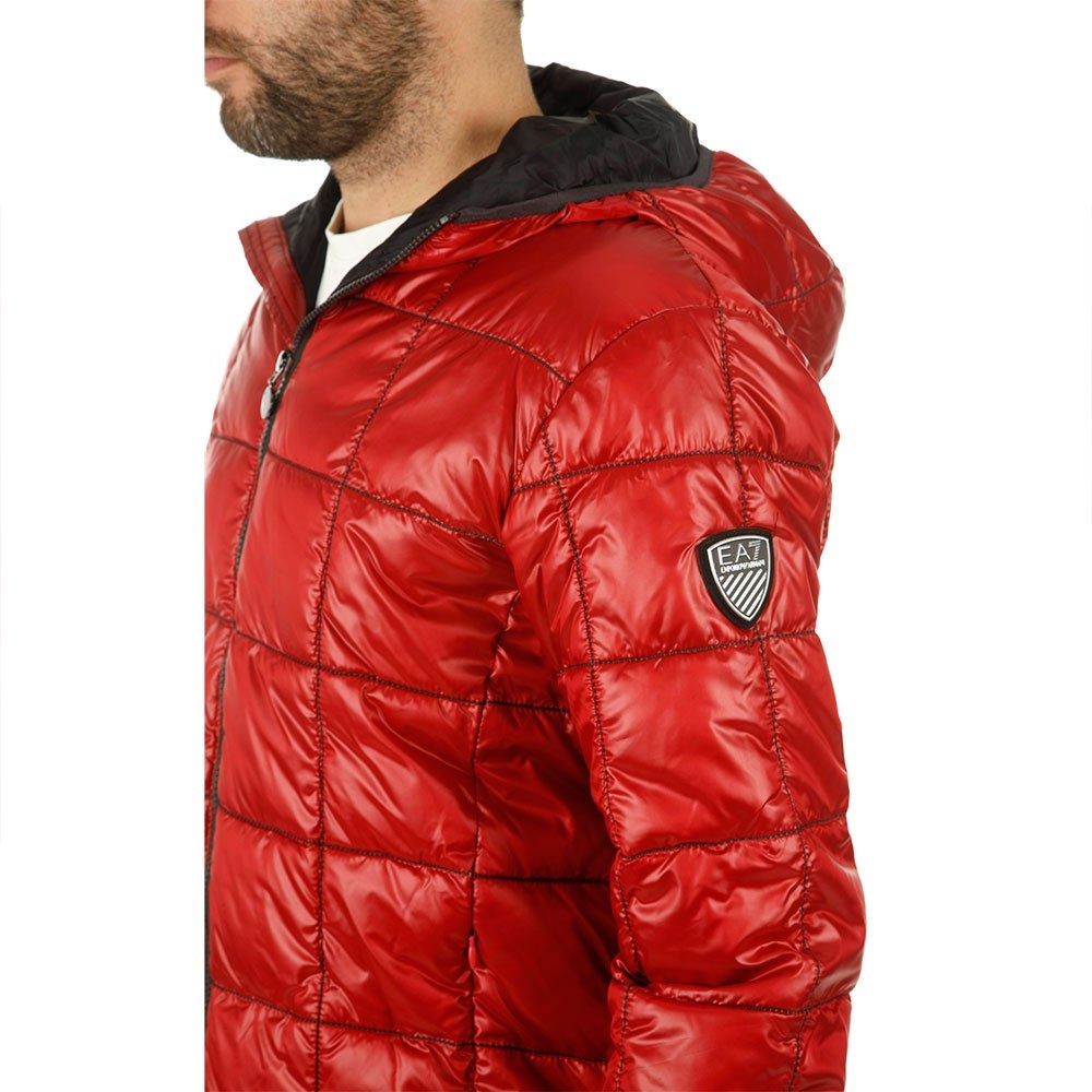 Ea7 Logo Details Casual Jacket In Red