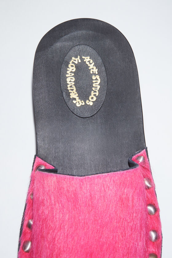 Acne Studios Brushed-effect Leather Mules In Black