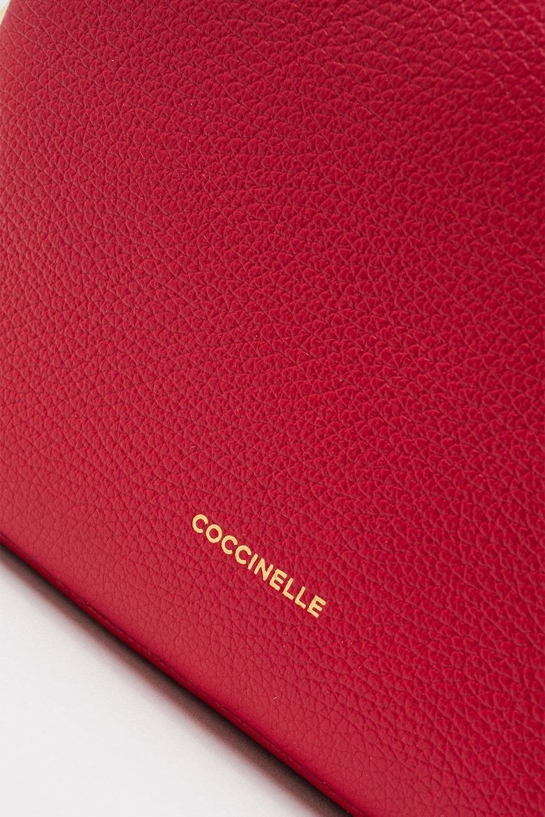 Coccinelle Zipper Shoulder Bag In Wine Red