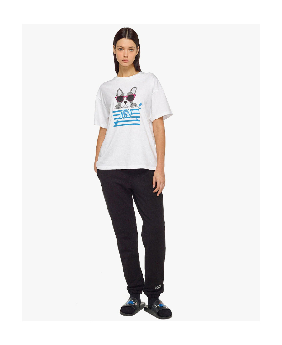 Shop Mcm Logo-printed Crewneck T-shirt In White
