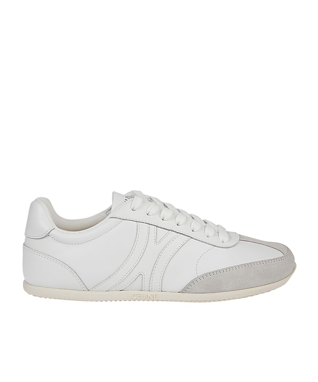 Celine White Lace-up Sneakers For Women In White