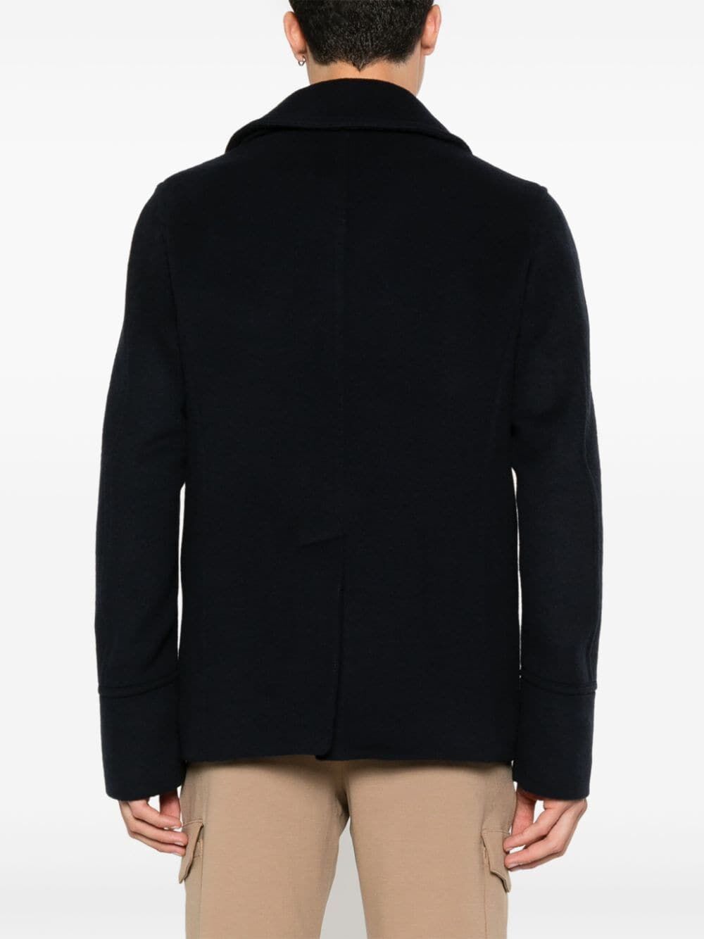 Paul & Shark Double Breasted Coat In Black