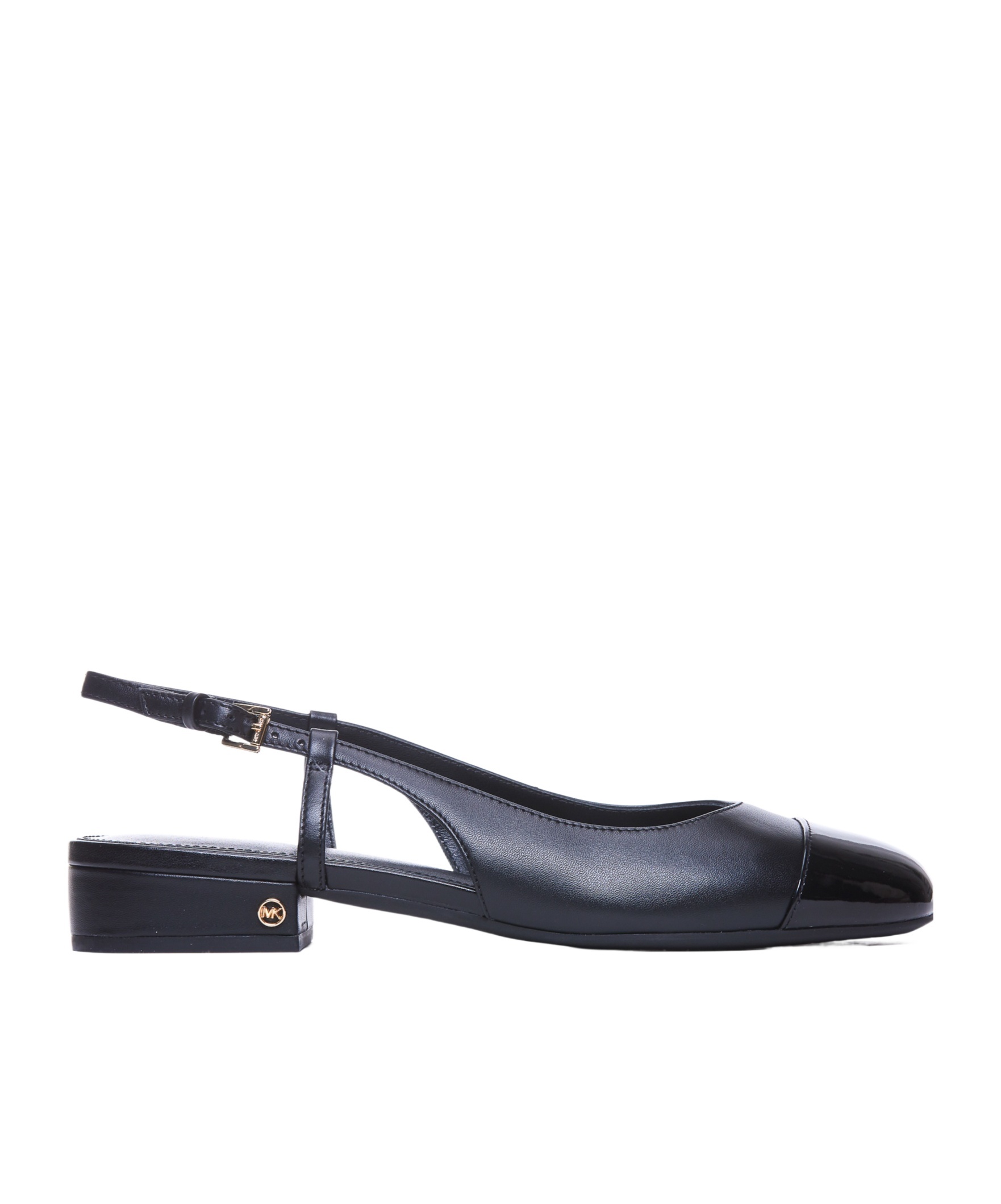 Michael Michael Kors Leather Ballerina Shoes In Black