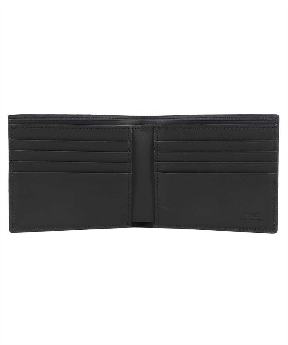 Fendi Ff-logo Pebbled-leather Bi-fold Wallet In Black