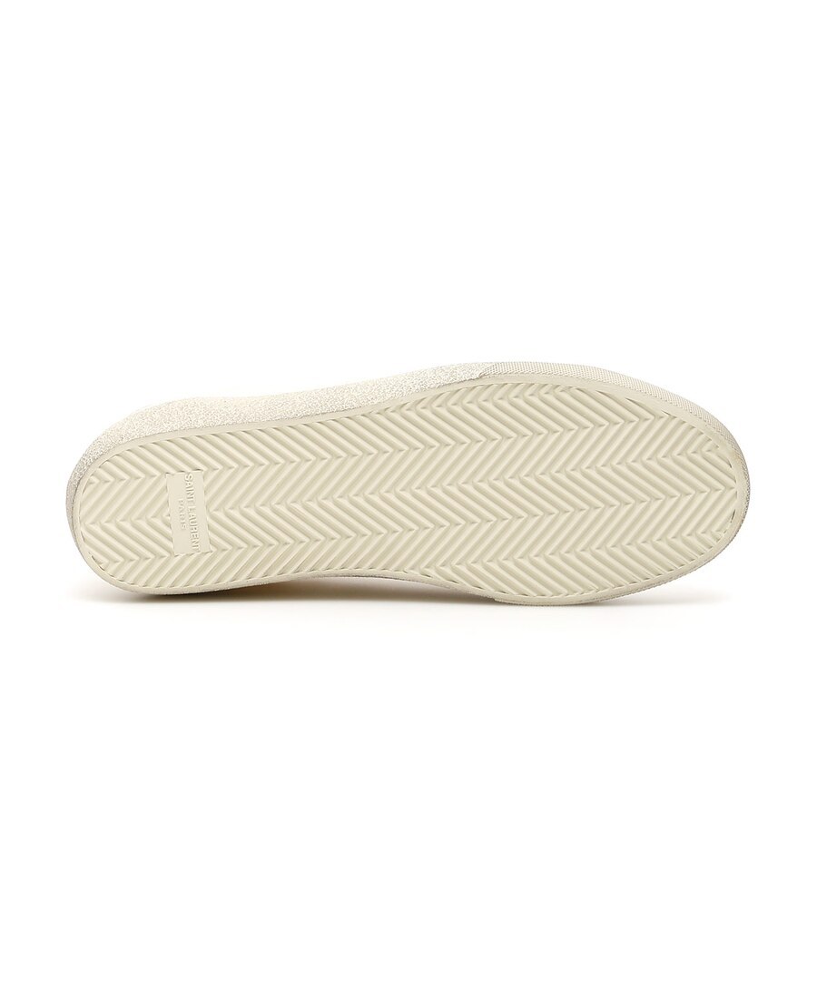 Shop Saint Laurent Classic Sl/06 Embroidered Sneakers In White