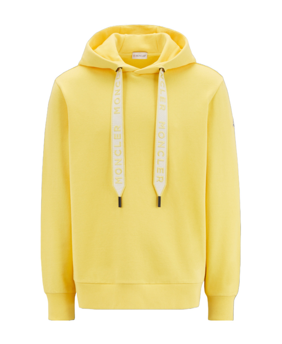 Moncler Grab Velvet Hooded Sweater In White