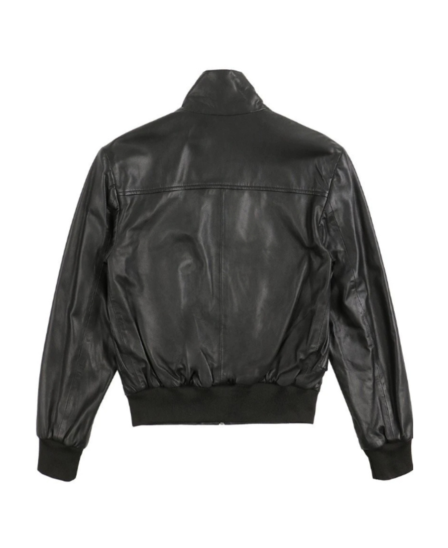 Mcq By Alexander Mcqueen Logo Leather Jacket In Black
