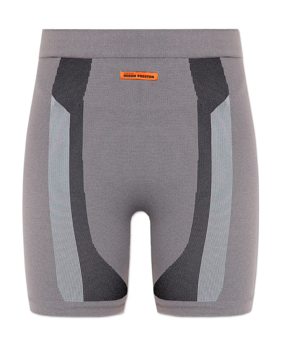 Heron Preston Logo Shorts In Gray