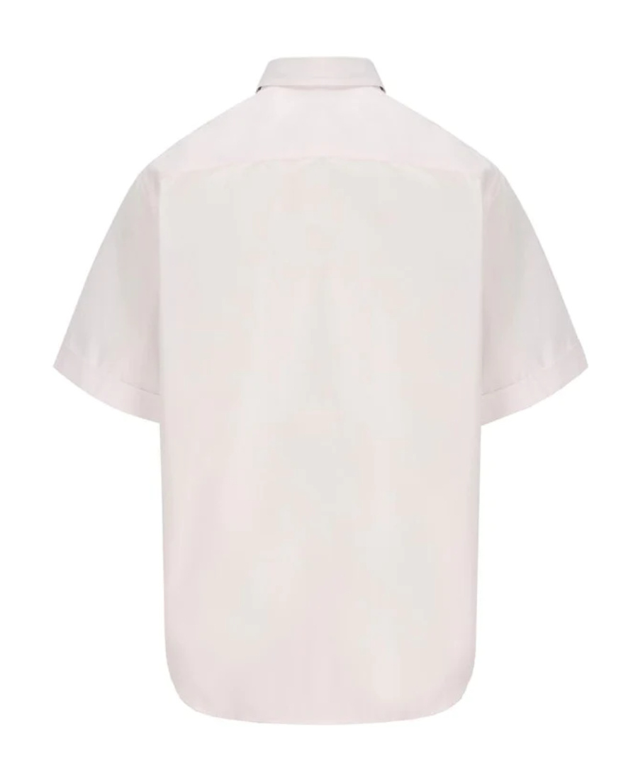 Prada Short-sleeved Button-up Shirt In Pink