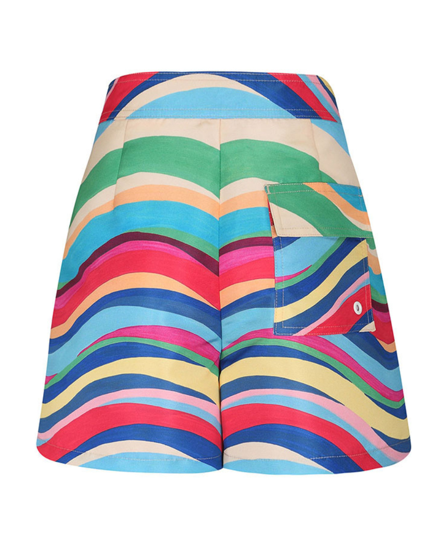 Red Valentino Printed Pattern Shorts In Blue