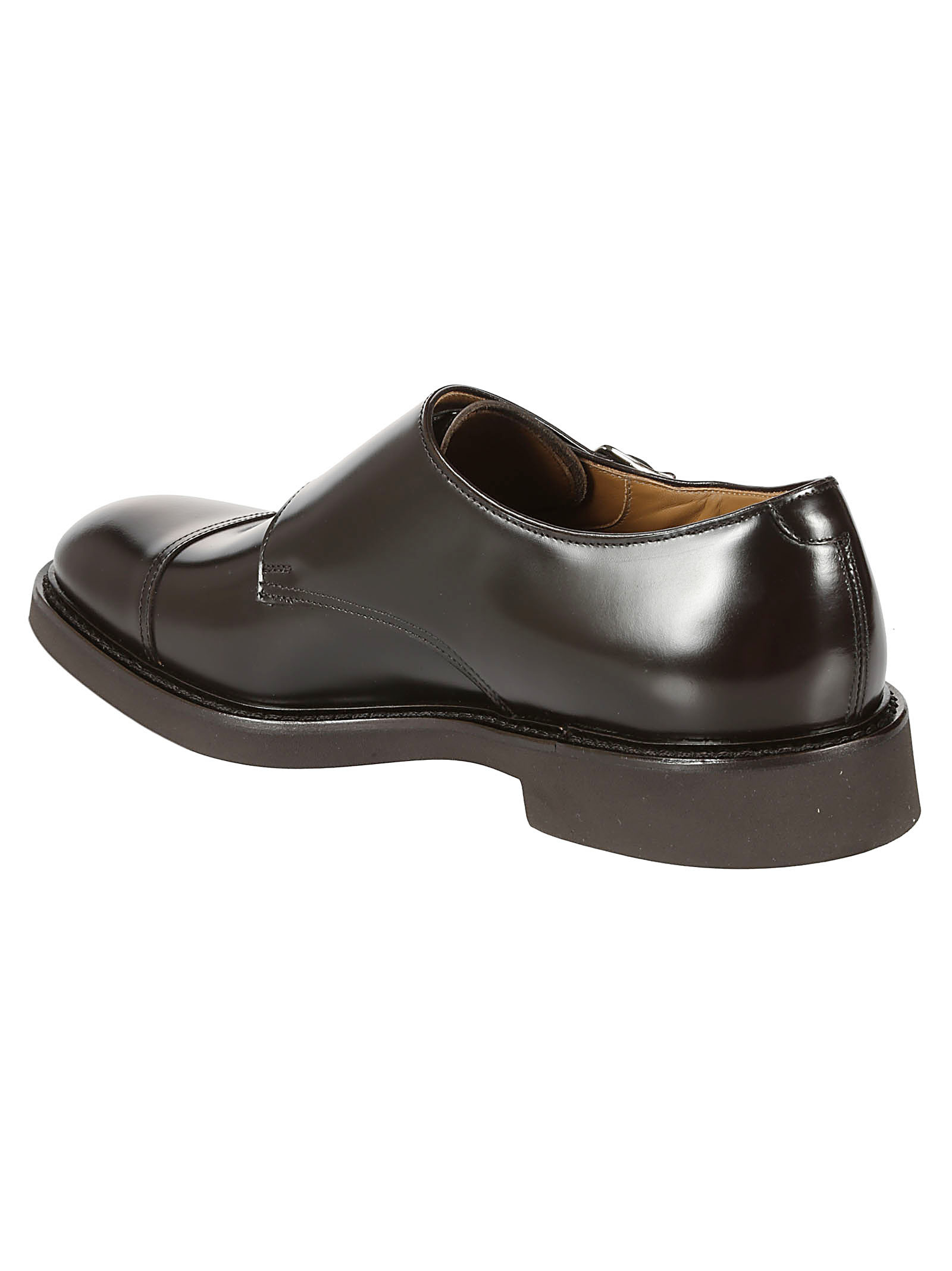 Doucal's Double-buckle Monk Shoes In Black