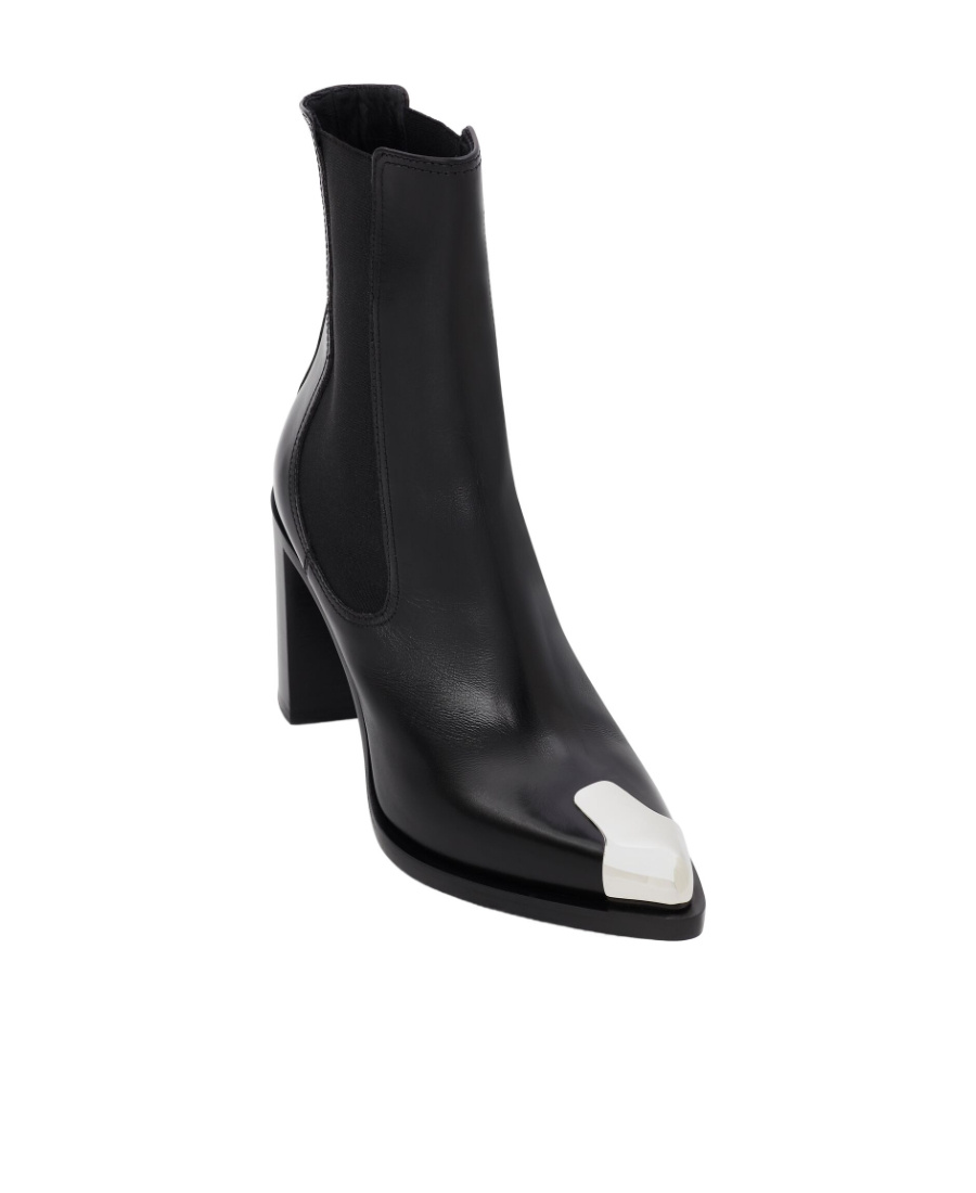 Alexander Mcqueen Alexander Mc Queen Punk 90mm Leather Chelsea Boots In Black