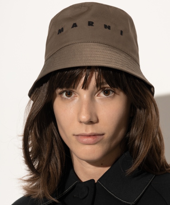 Marni Logo-embroidered Bucket Hat In Brown