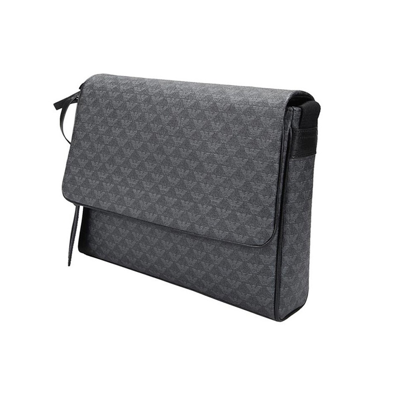 Emporio Armani Logo Details Satchel In Black