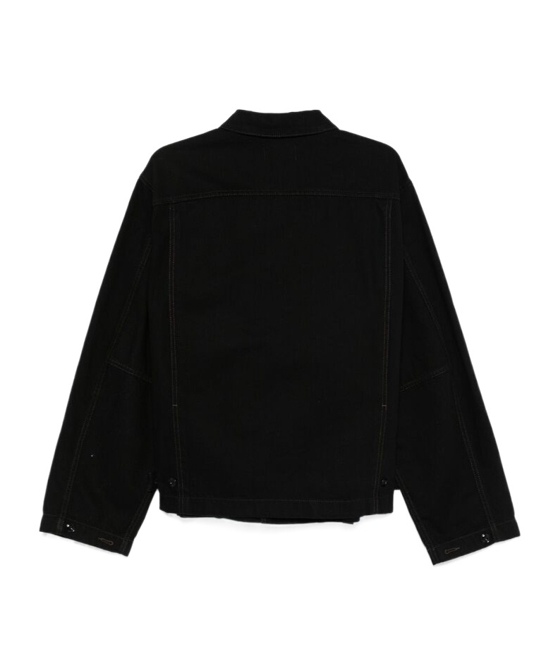 Shop Lemaire Denim Jacket In Black