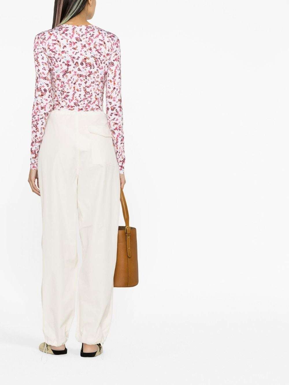 Isabel Marant Étoile Abstract-print Bodysuit In Pink