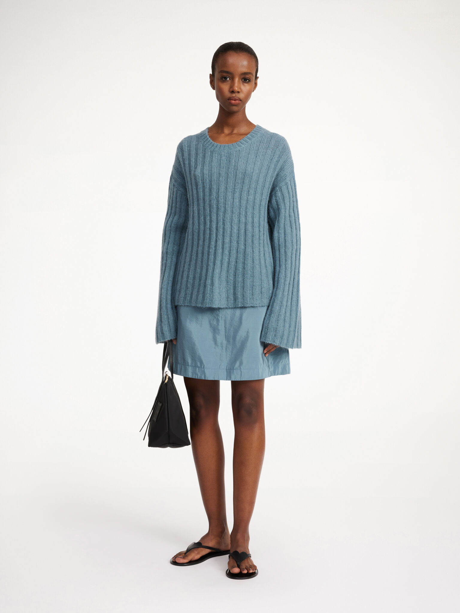By Malene Birger Women's Cierra Ribbed Wool-blend Sweater In Blue