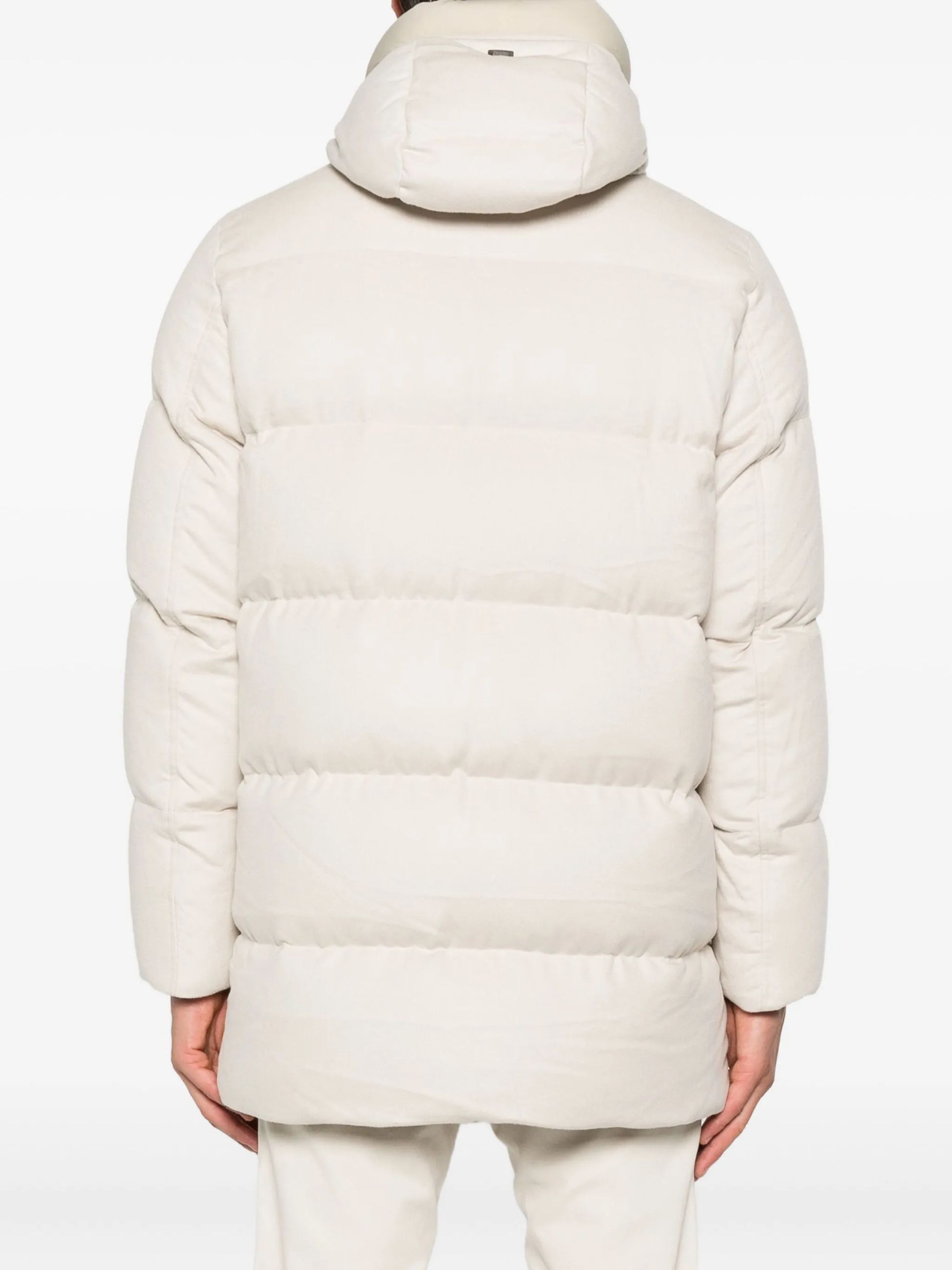 Herno Hooded Quilted Coat In Black