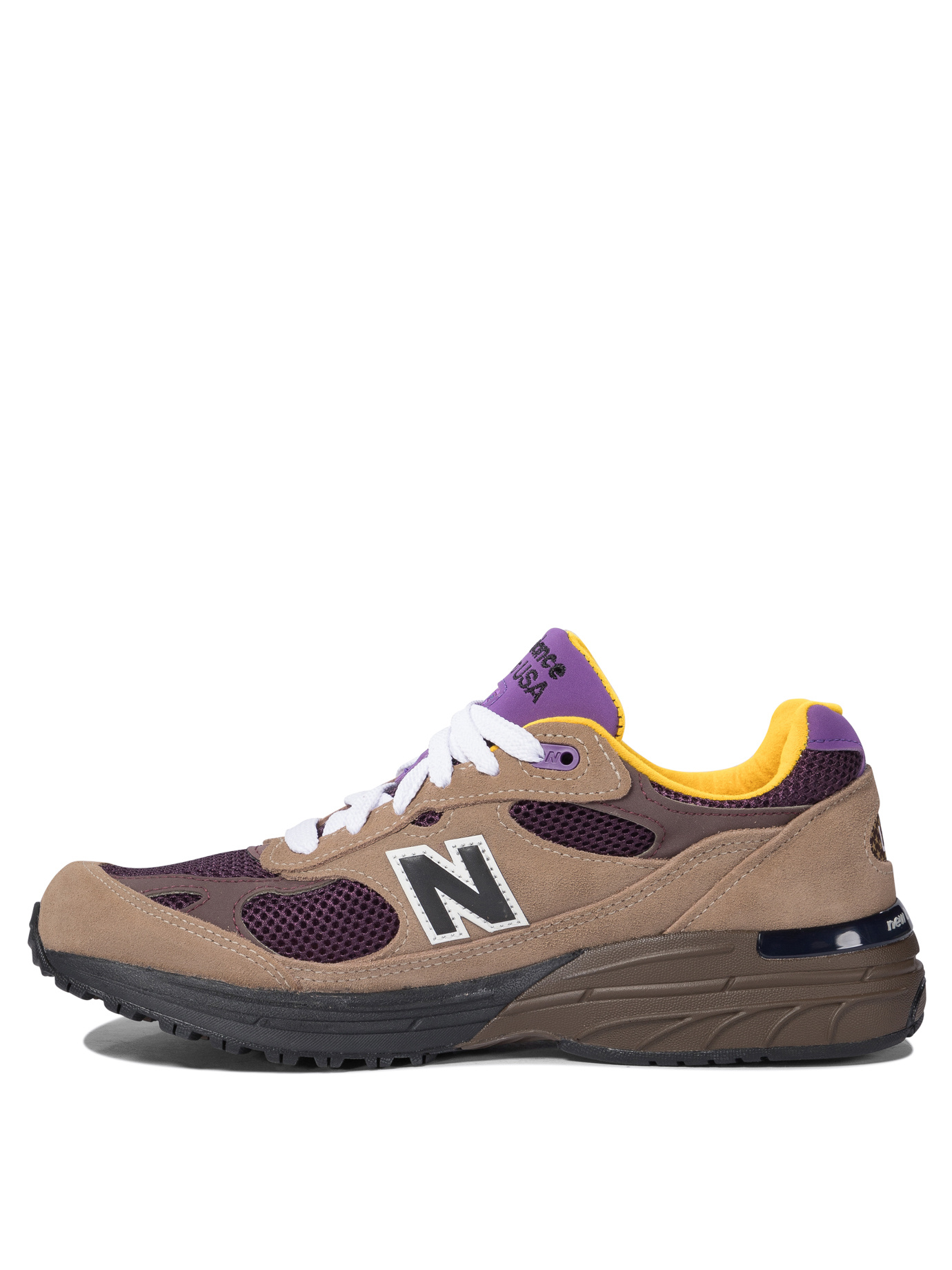 New Balance 993 Sneakers In Brown Suede Round Toe In Multicolor