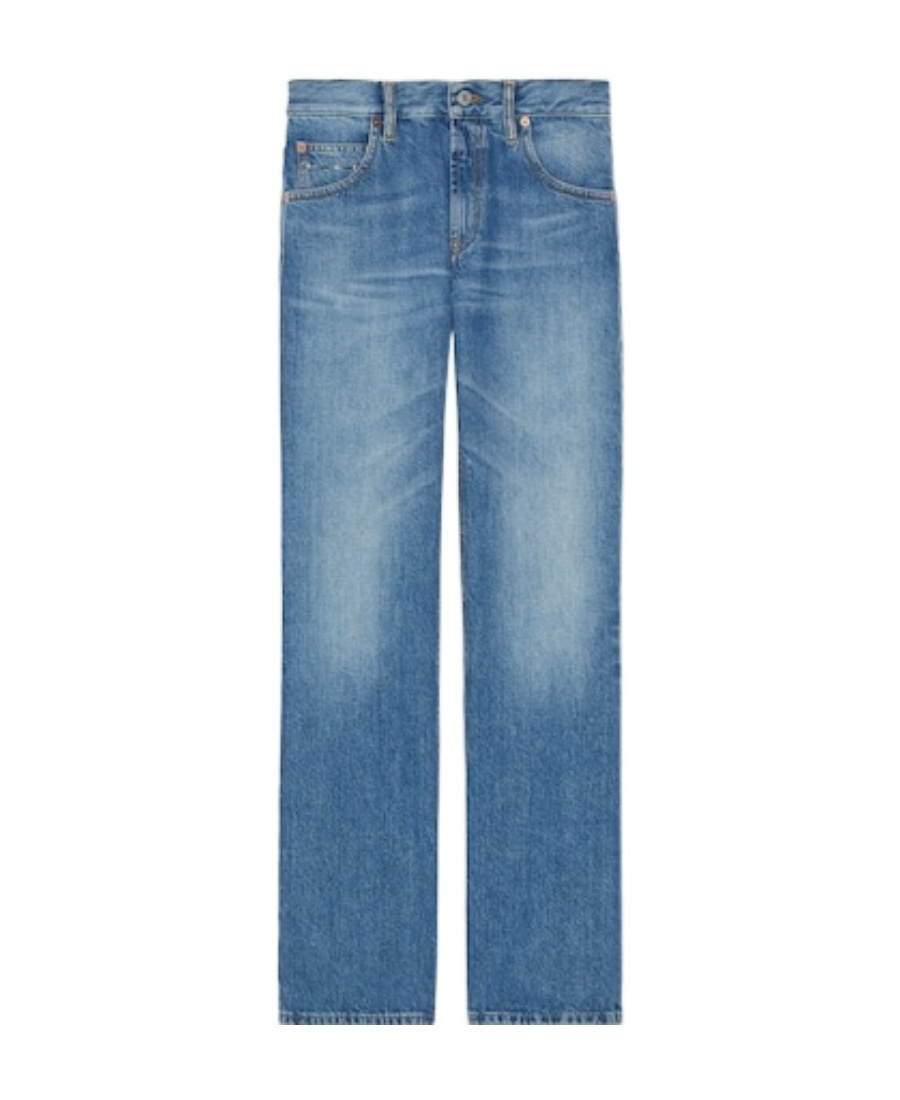 Gucci Horsebit-detail Wide-leg Jeans In Blue