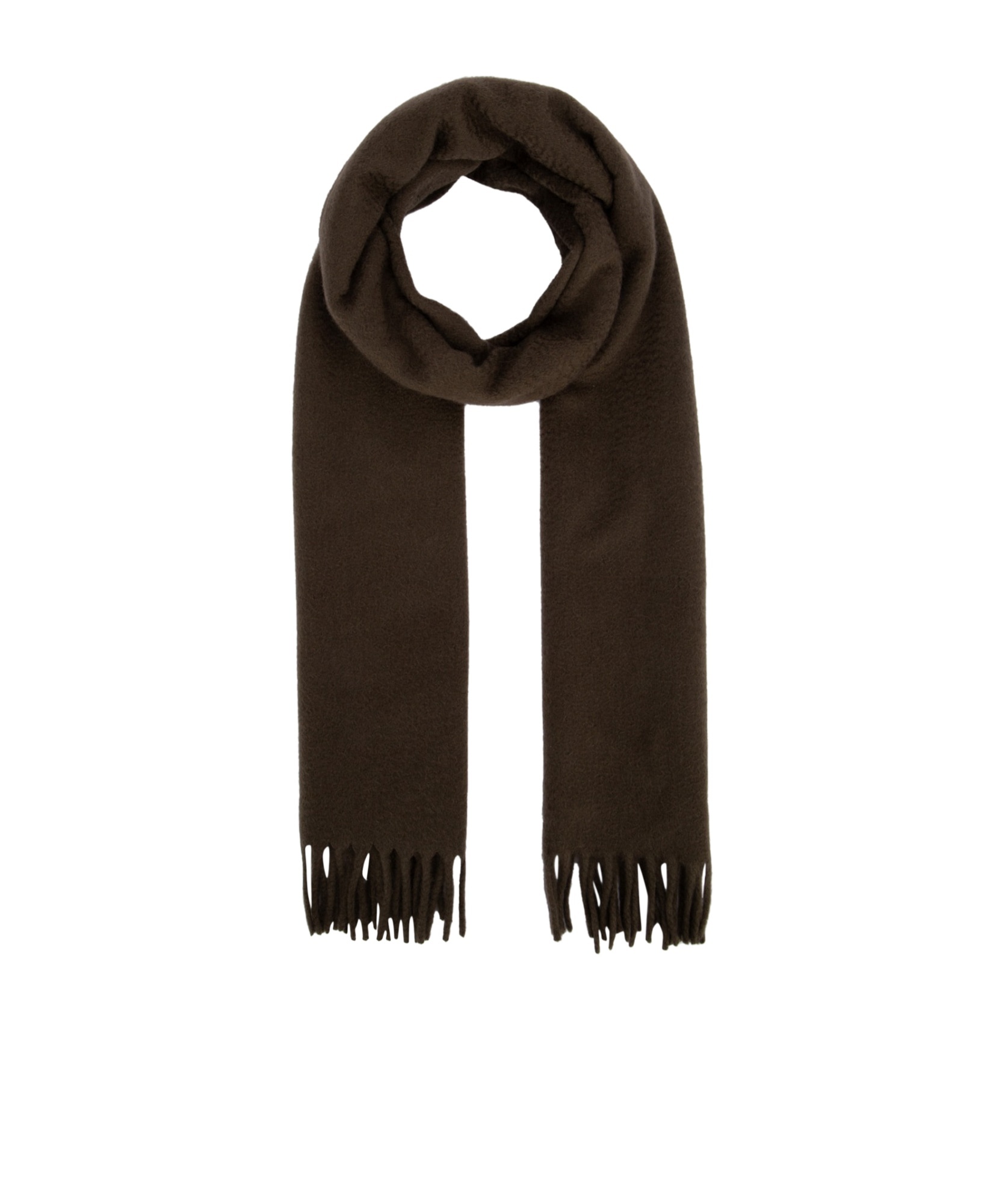 Loro Piana Fraser Detail Scarf In Coal Green