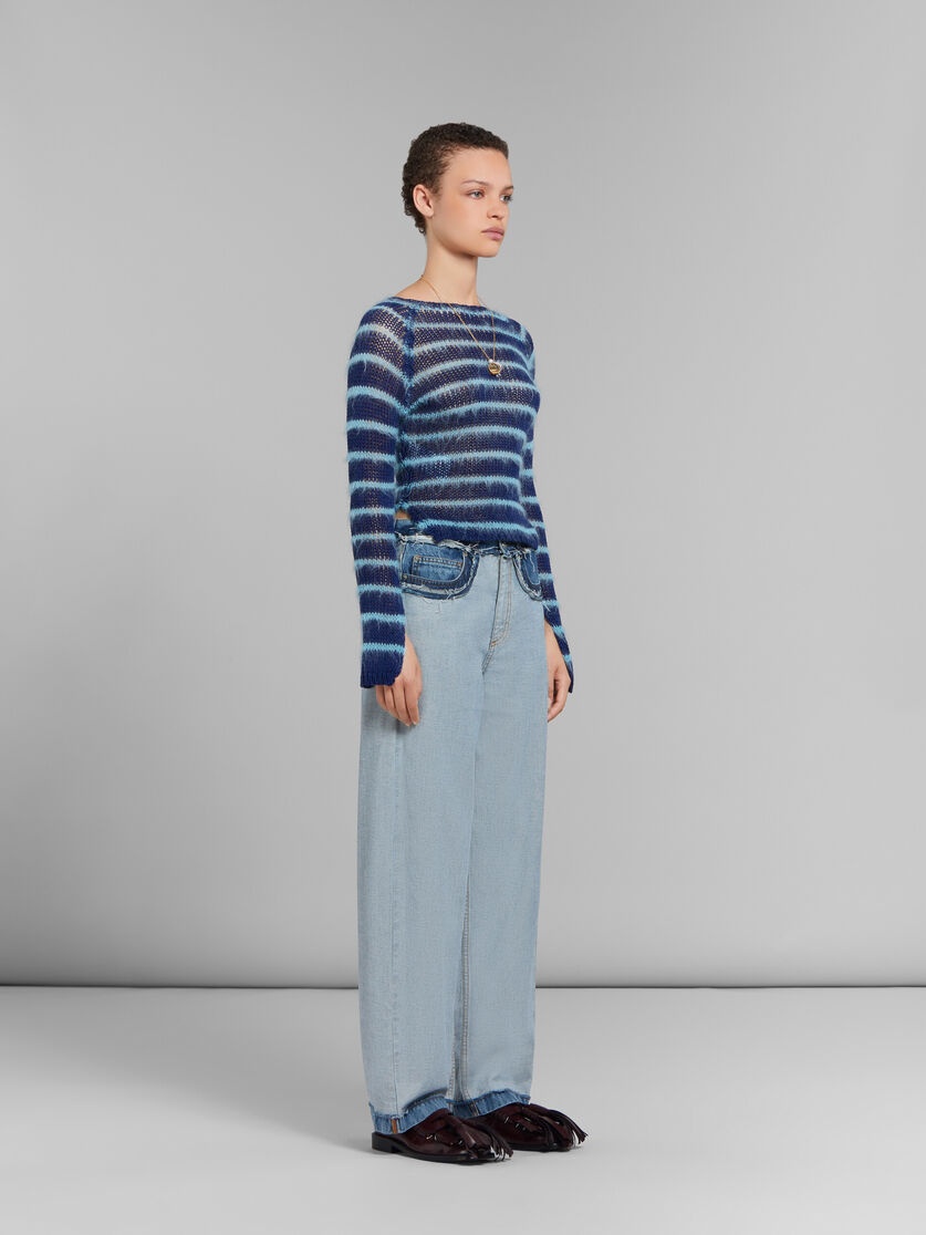 Marni Panelled Mid-rise Wide-leg Jeans In Gray