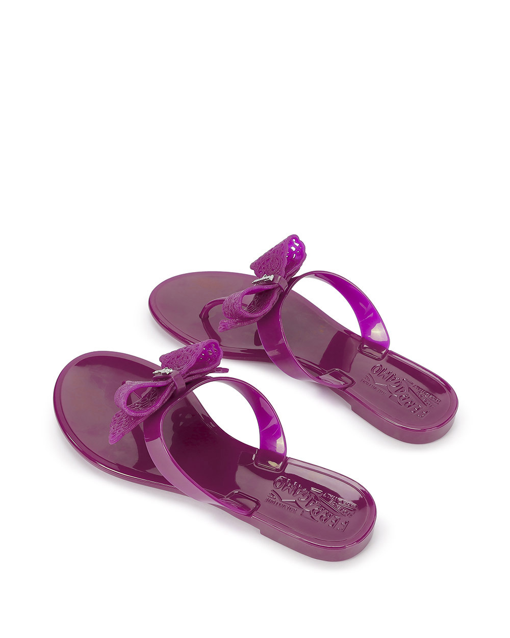 Ferragamo Bowknot Clip Toe Cool Drag In Pink