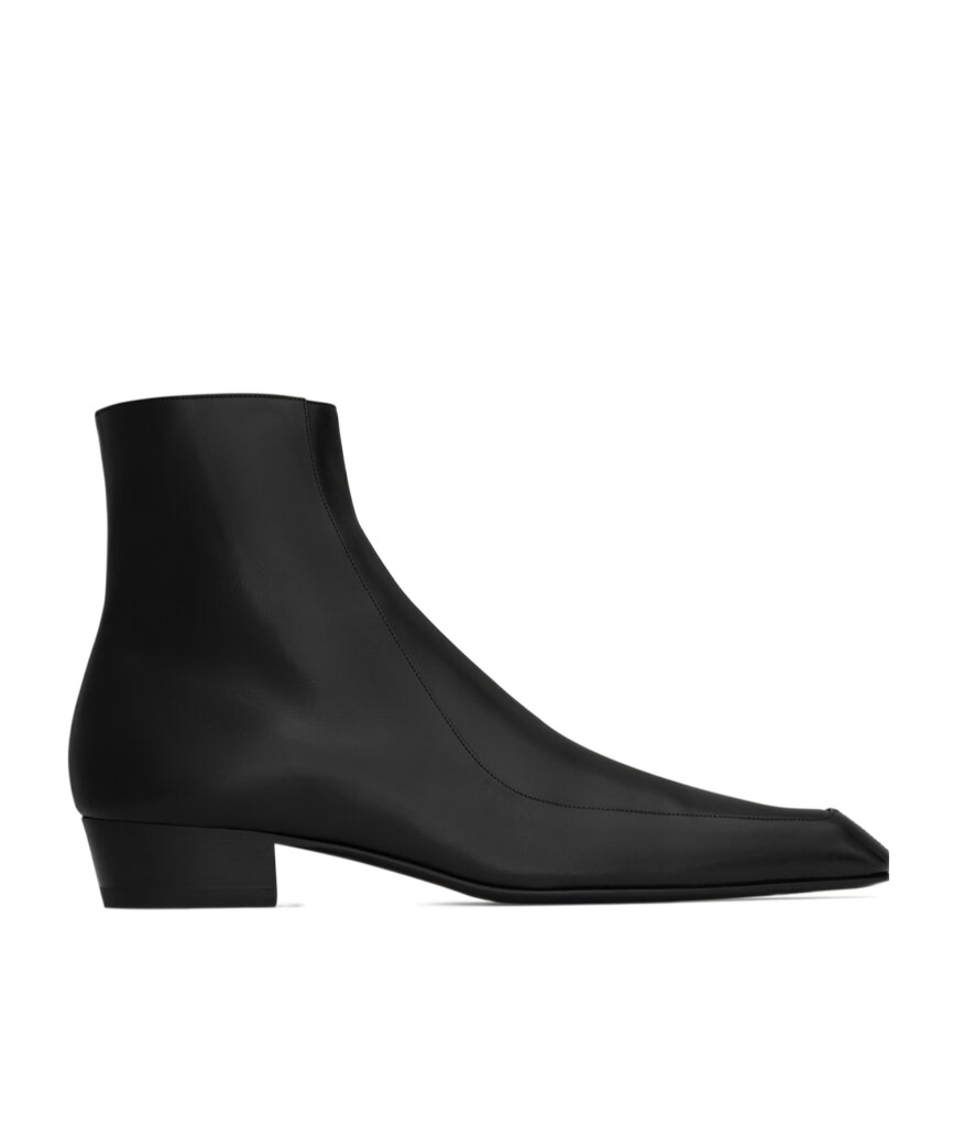 SAINT LAURENT SAINT LAURENT AUGUSTIN ZIP DETAILED ANKLE BOOTS