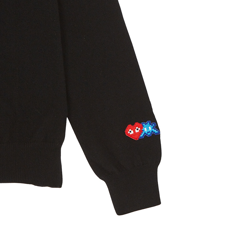 Comme Des Garçons Play X Invader Pixelated-heart Cardigan