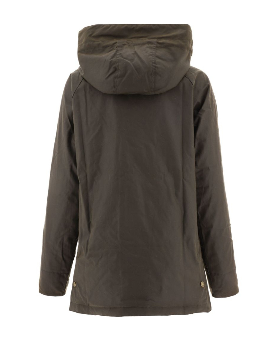 Barbour Button-up Hooded Jacket In Black