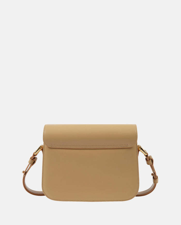 Apc A.p.c. Grace Logo Printed Small Shoulder Bag In Sand