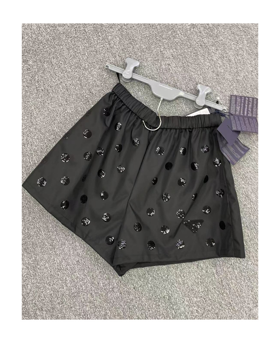 Prada Re-nylon Sequinned Shorts In Black