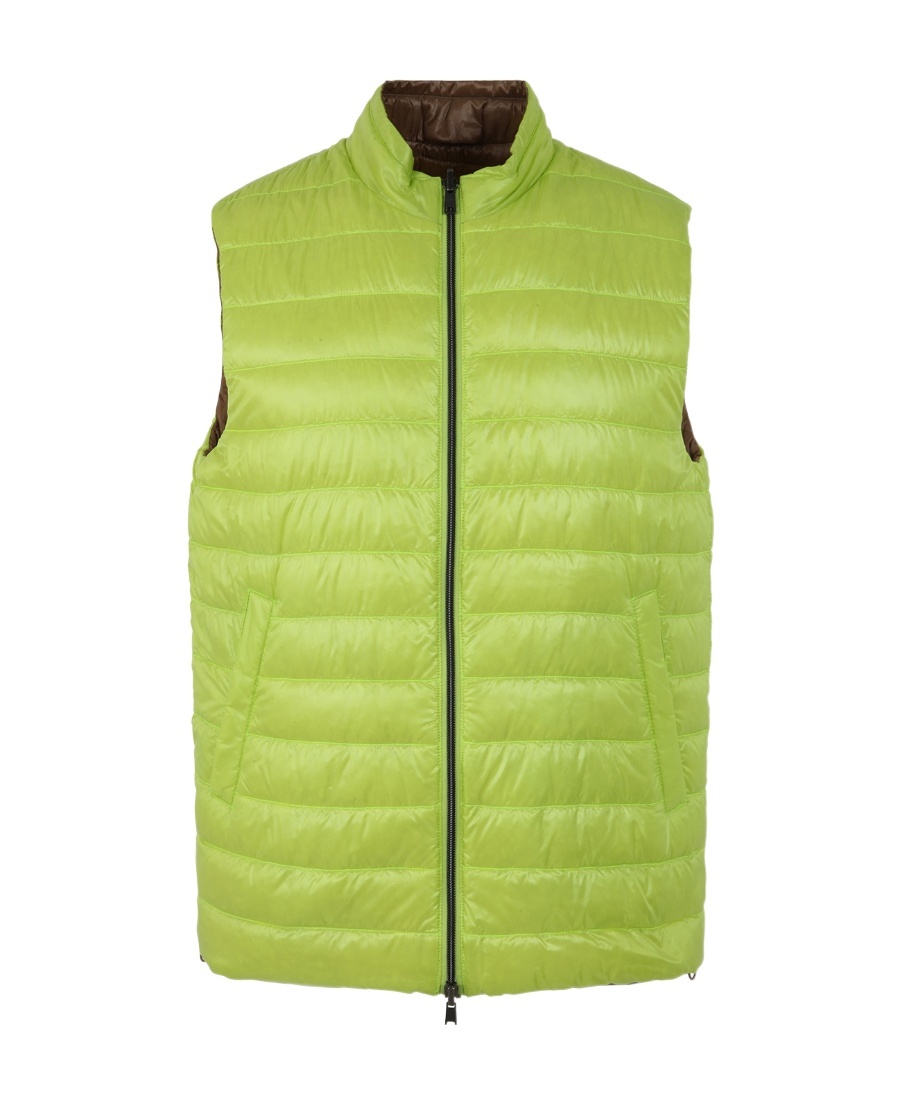 Herno Men's Nylon Ultralight Reversible Gilet In Green