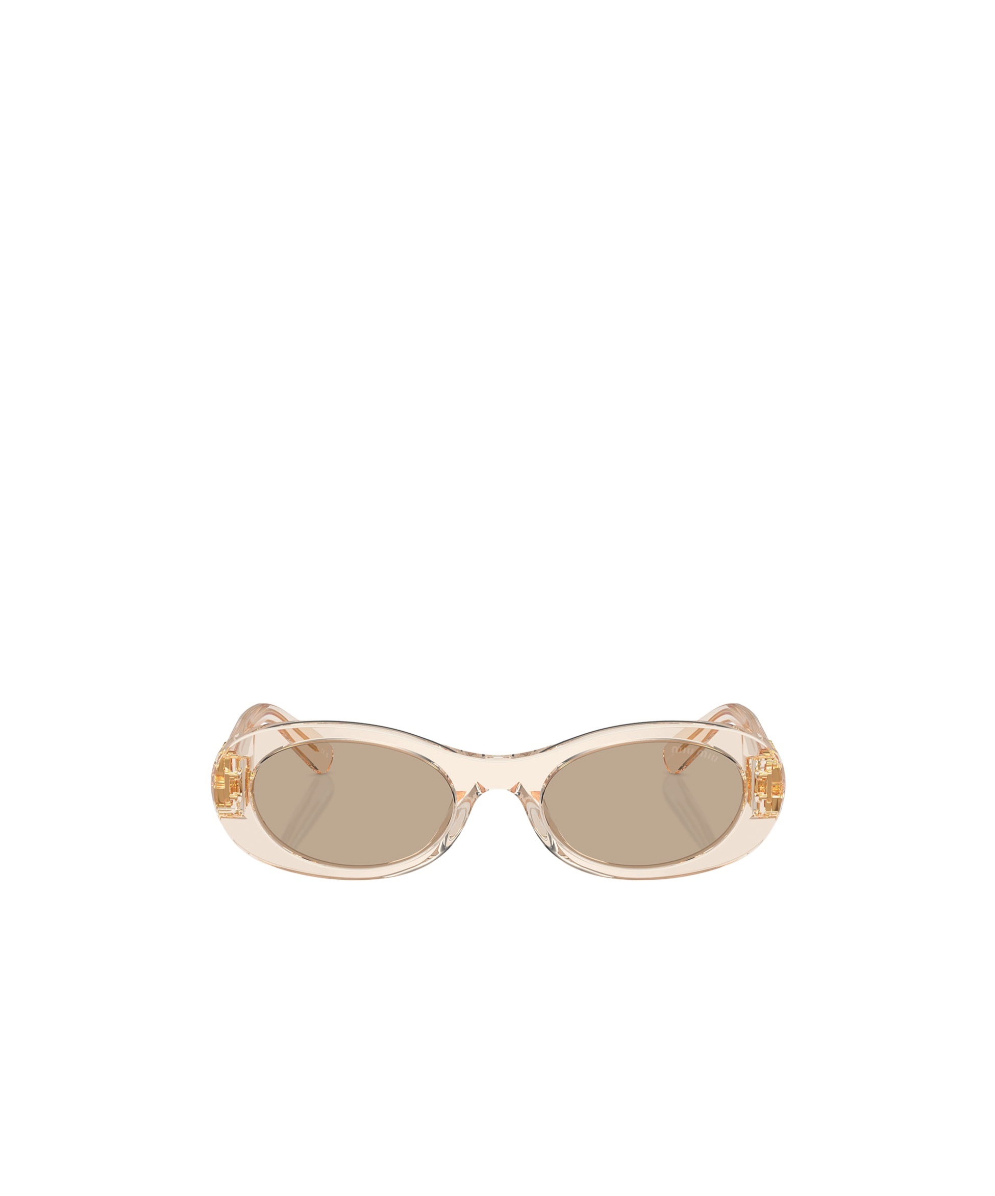 Miu Miu Logo Sunglasses In Nude