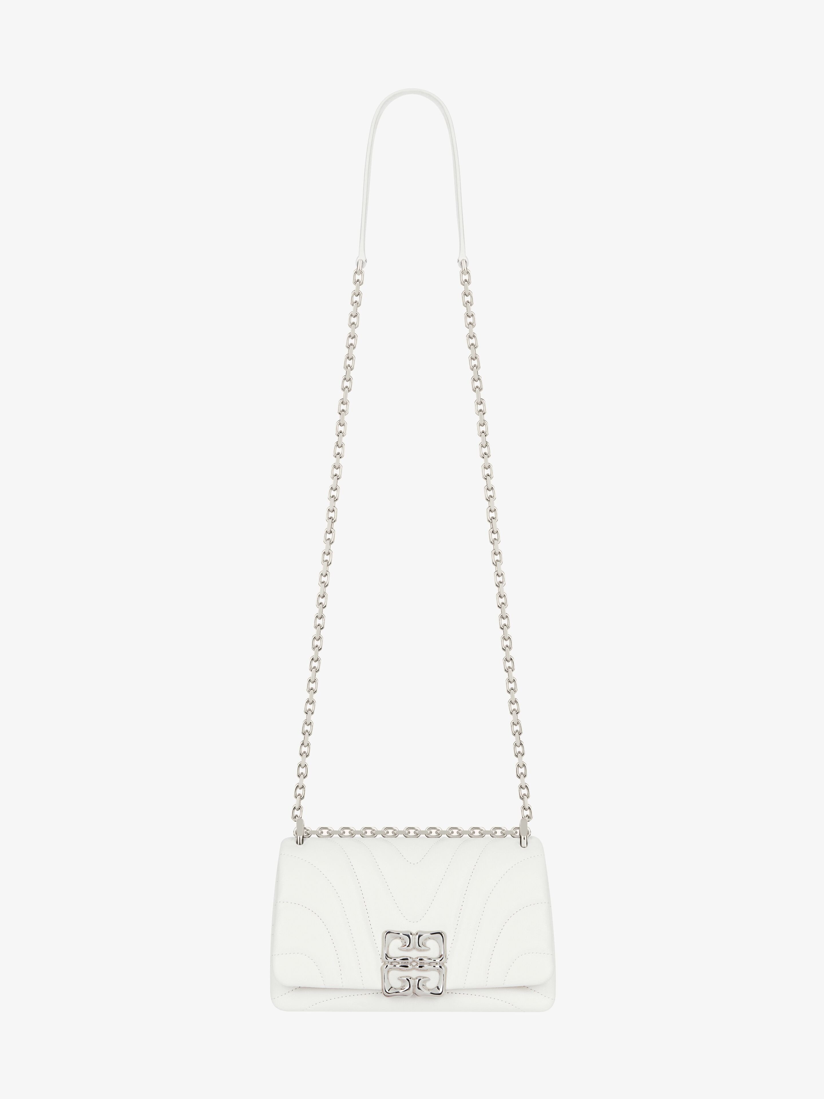 Givenchy Sac 4g Soft Petit Modèle En Cuir Matelassé In White