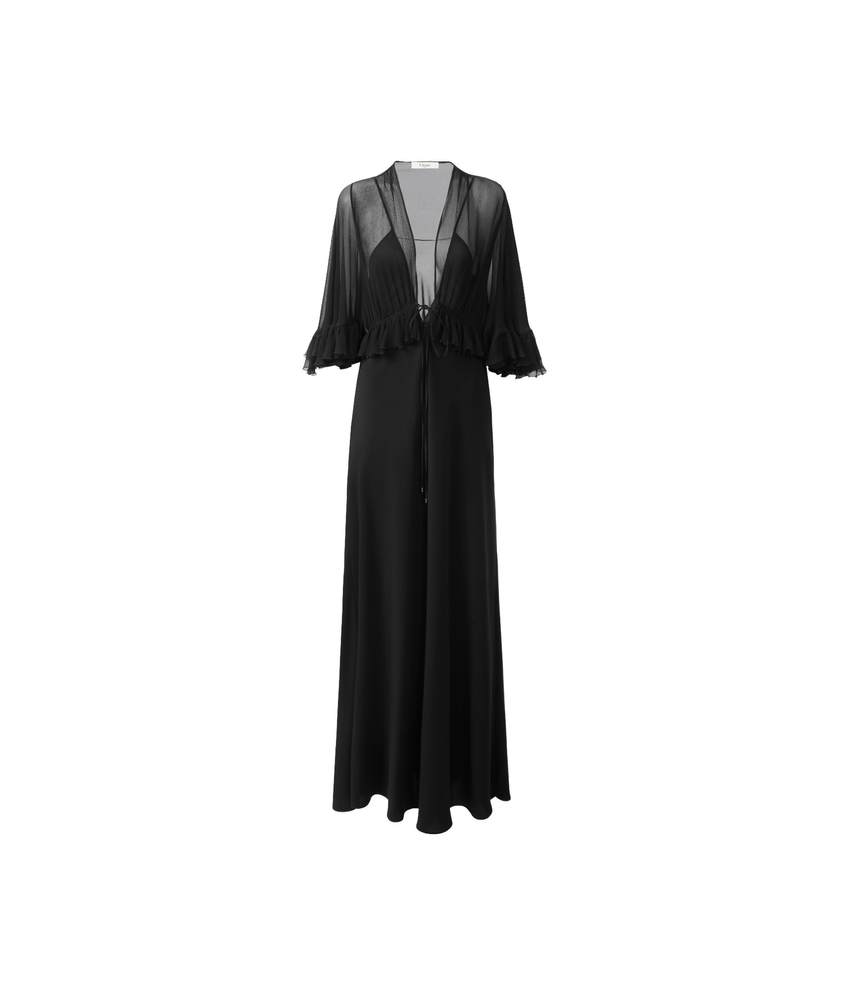 Chloé V-neck Dress In Black