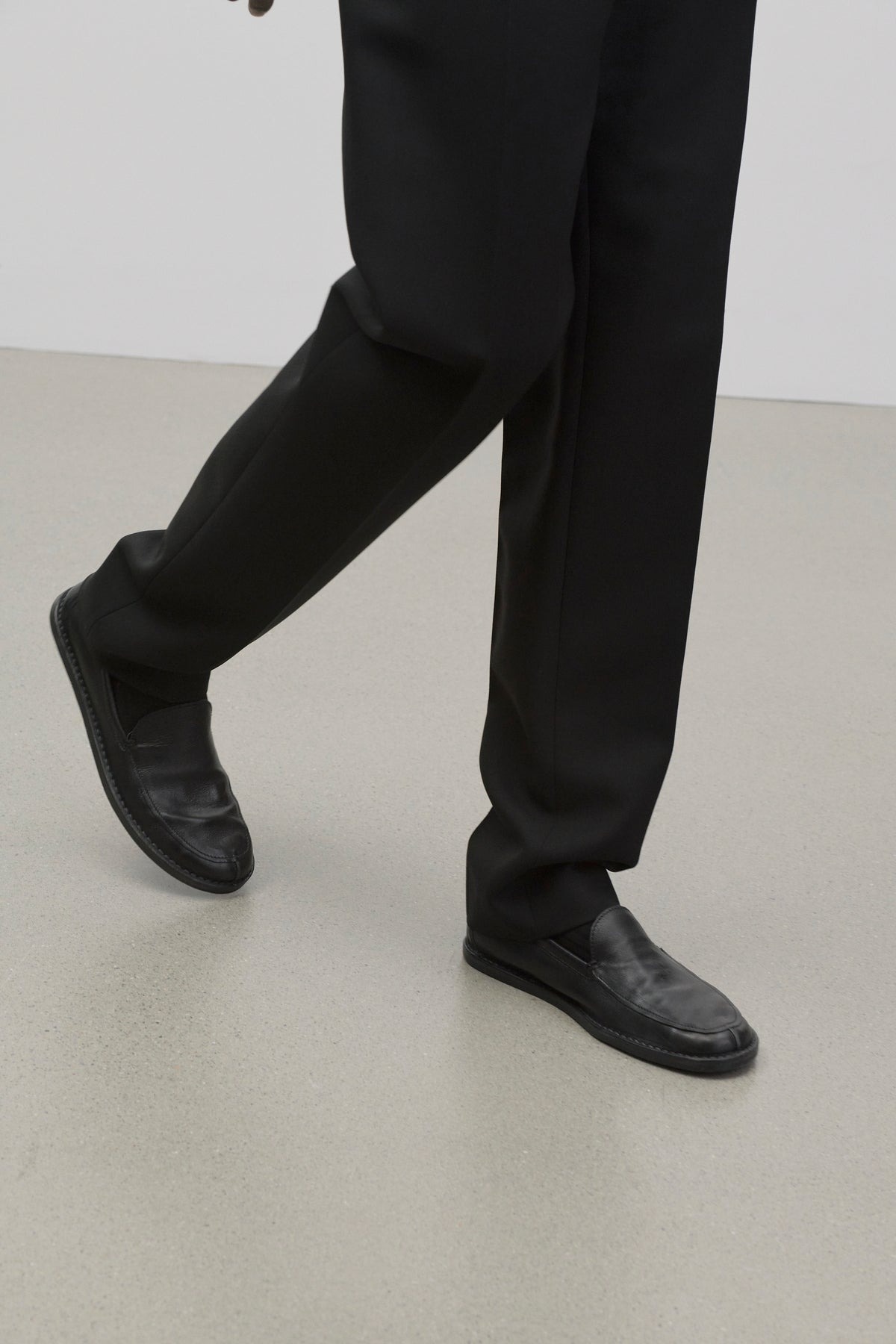 The Row Black Cary V1 Loafers In Black