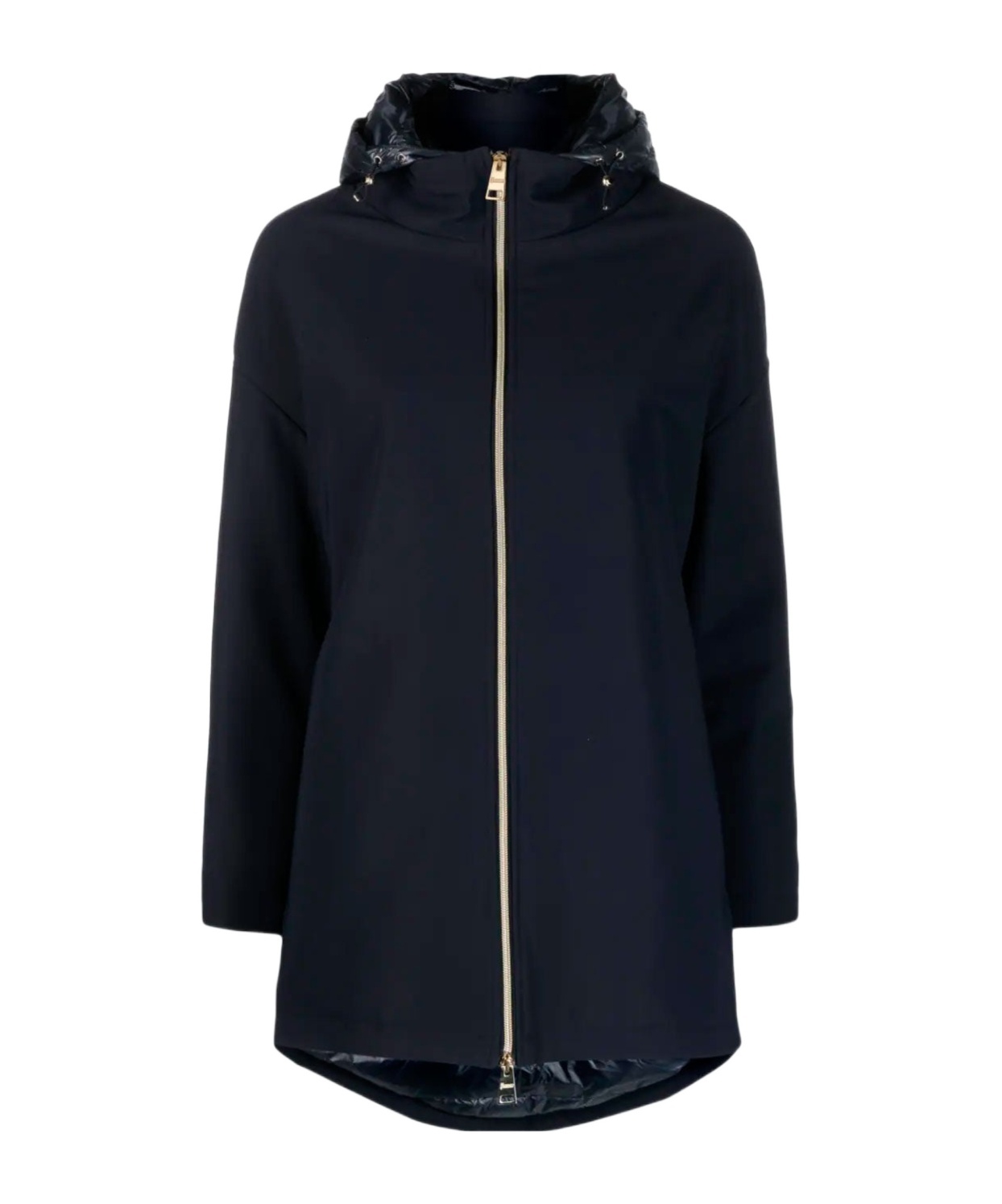 Herno Laminar Hooded Parka Coat In Black