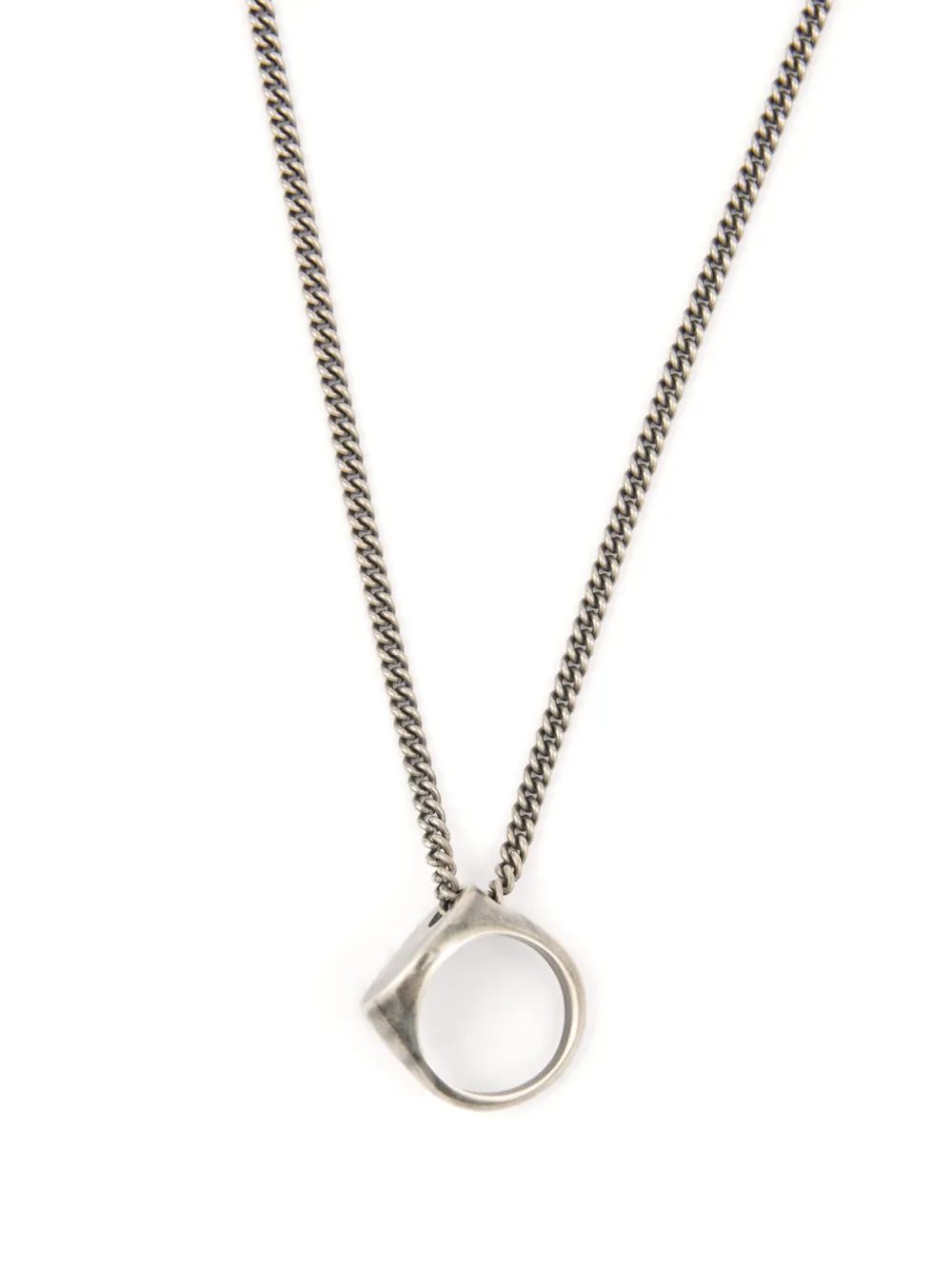 Mm6 Maison Margiela Numeric Ring Necklace In Gray