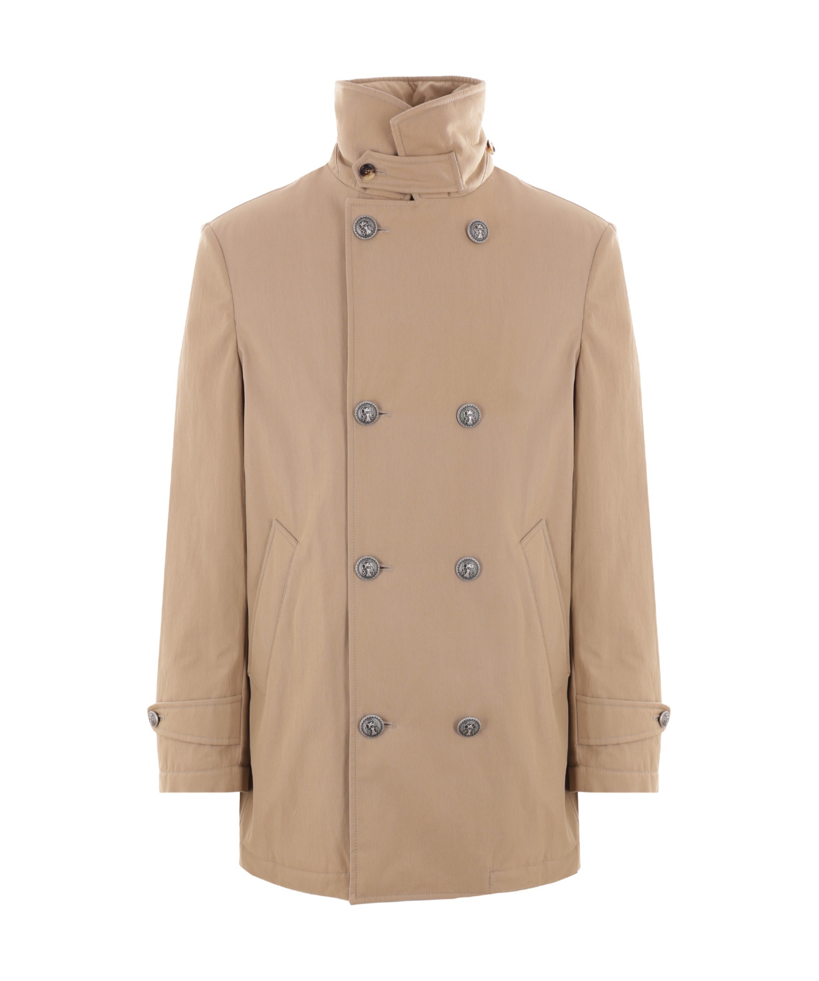 Brunello Cucinelli Stylish High Collar Down Jacket In Nude