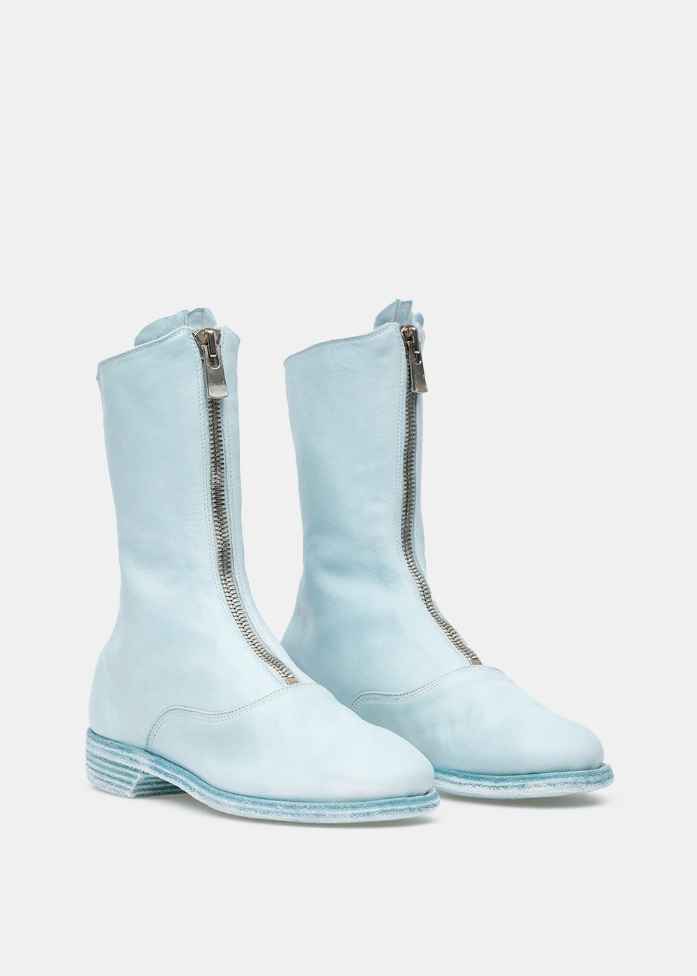 Guidi Zipper Boots In Blue