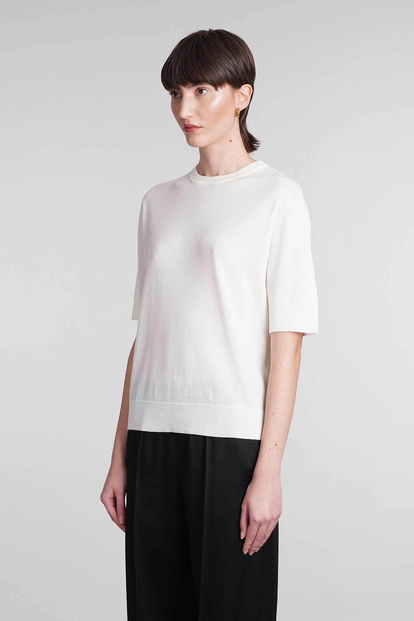 Jil Sander Drop-shoulder Short-sleeved T-shirt In White